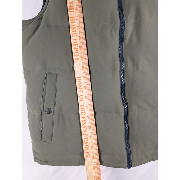 Patagonia Recycled Duck Down Reversible Bivy Down Vest Mens Medium Green/Black - Picture 6 of 11